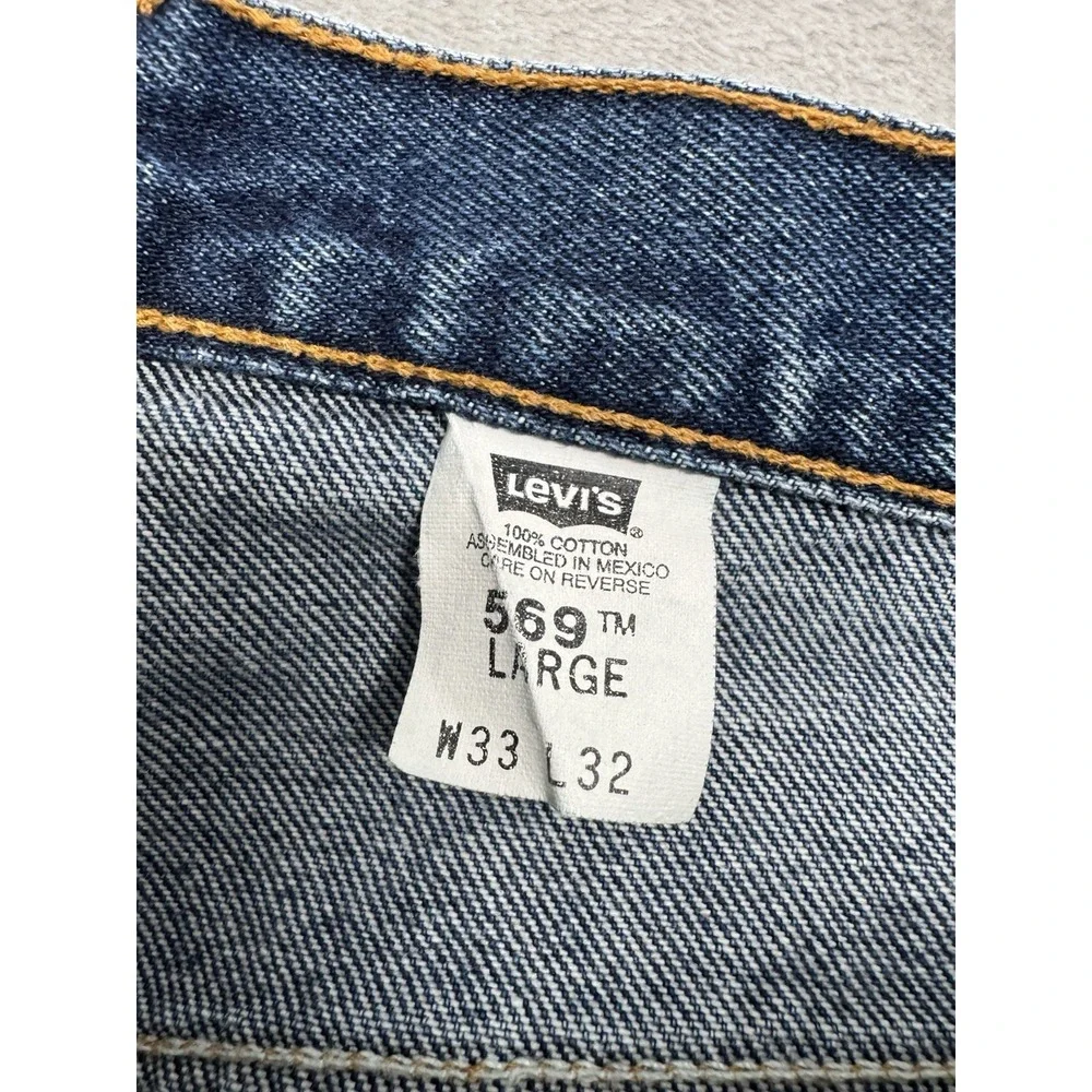 Vintage Levis 569 Jeans Mens 33x32 Loose Straight Denim Baggy Skater 90s Y2K